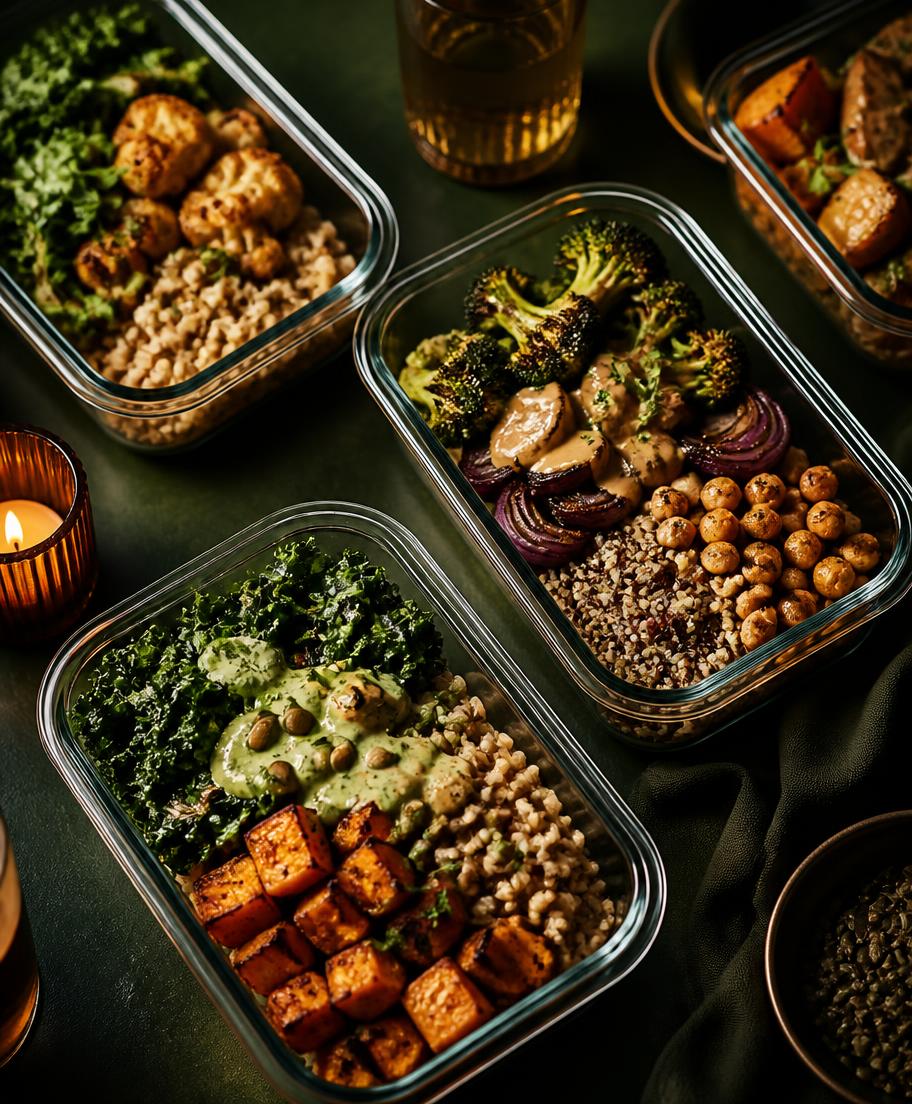 Weekly prep containers set up in one session